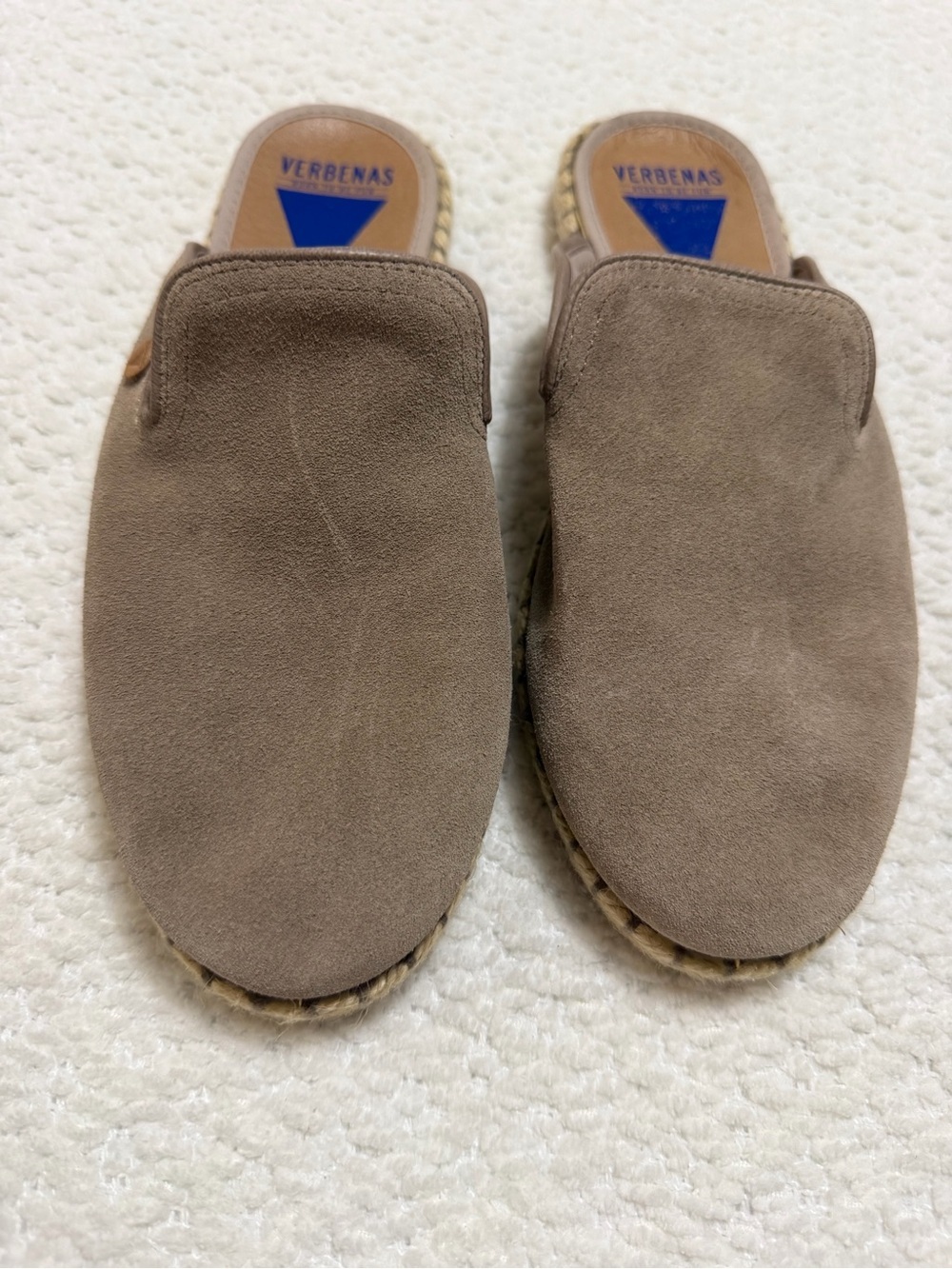 Verbenas Celia Espadrilles Taupe Suede Flats Women’s Size 41 EU 10-10.5 US - Picture 6 of 12